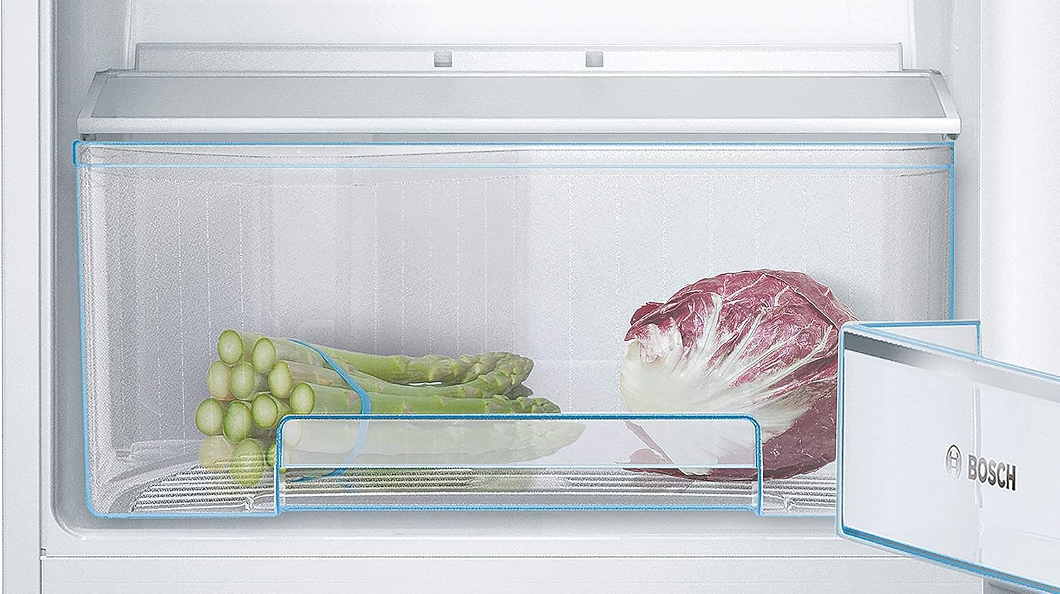 Bosch KIR81AFE0 Serie 6 Réfrigérateur encastrable, 177,5 x 56 cm, 319 L, charnière plate, fabriqué en Allemagne, VitaFresh plus 2 x fraîcheur plus longue, éclairage LED uniforme