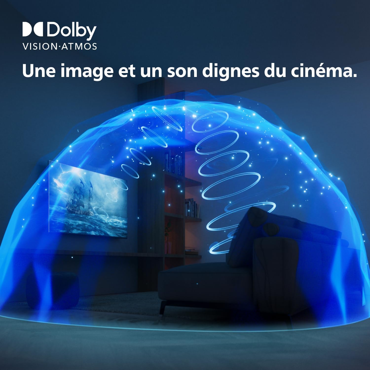 Philips 50PUS7609 Smart TV LED 4K - Écran 50 Pouces avec Plate-Forme Pixel Precise Ultra HD Titan OS et Son Dolby Atmos, Fonctionne avec Alexa et l’Assistant Vocal Google - Gris Anthracite