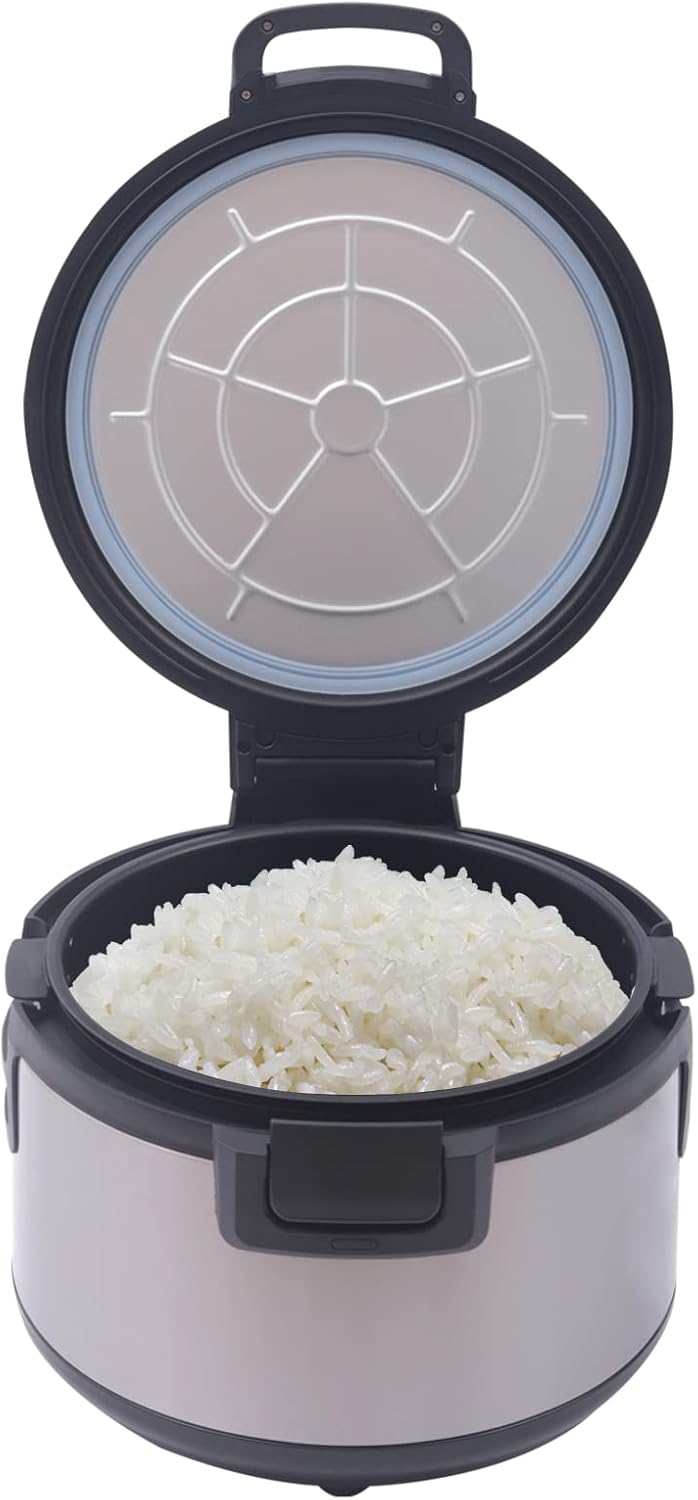 Chauffe-riz 19 l - Isolation efficace - Avec cuillère à riz - Pot intérieur antiadhésif - Double réglage de la température - Économie d'énergie - Maintien au chaud - 100 W 220 V