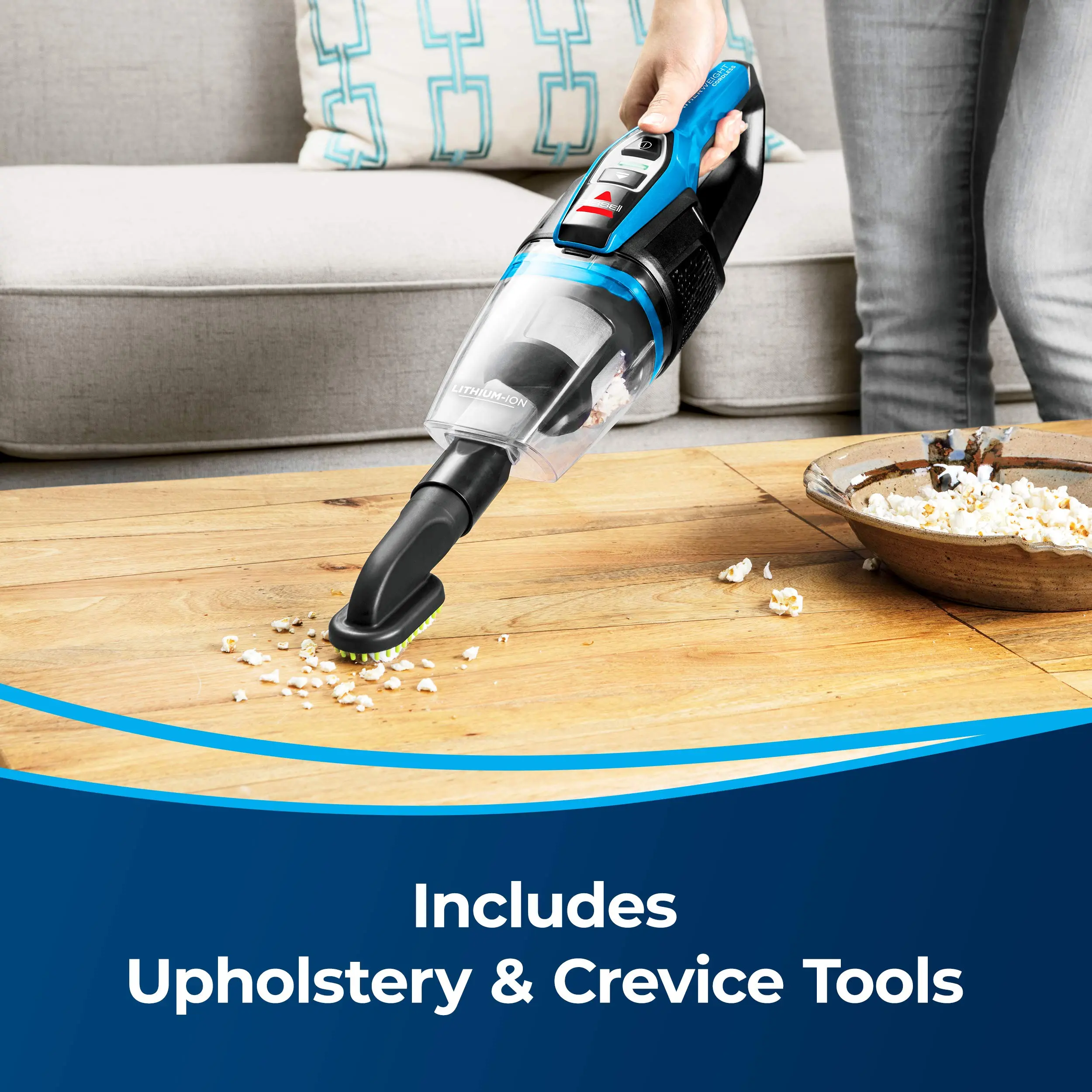 BISSELL, 3061 Featherweight Cordless Stick Vacuum, Electric Blue, Black