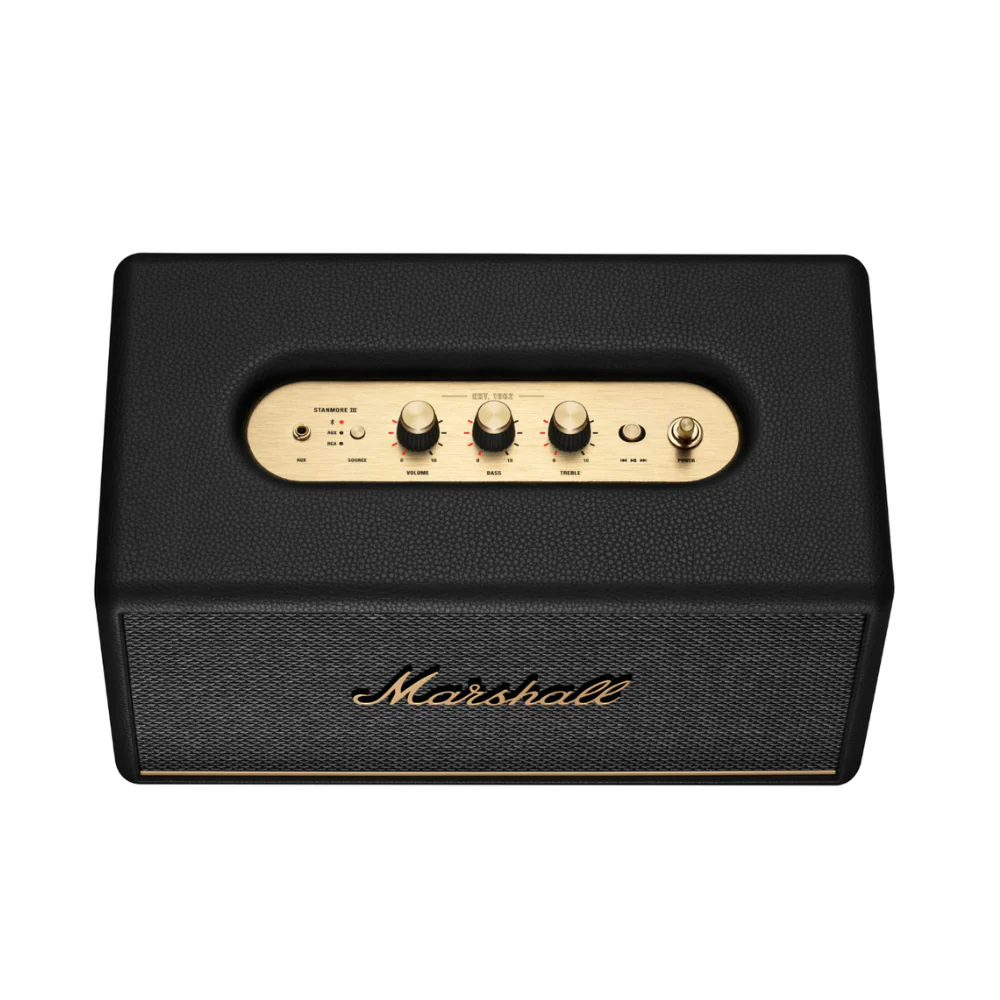 Haut-parleur Bluetooth sans fil Stanmore III de Marshall - Noir - Recertifié par Marshall  - Les soldes du printemps -