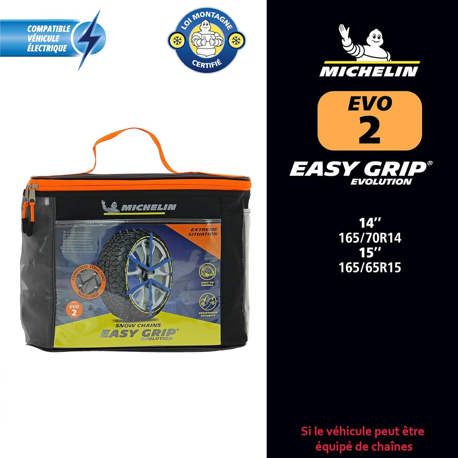 Michelin 008307 Easy Grip Evolution Chane à Neige Composite, EVO 7