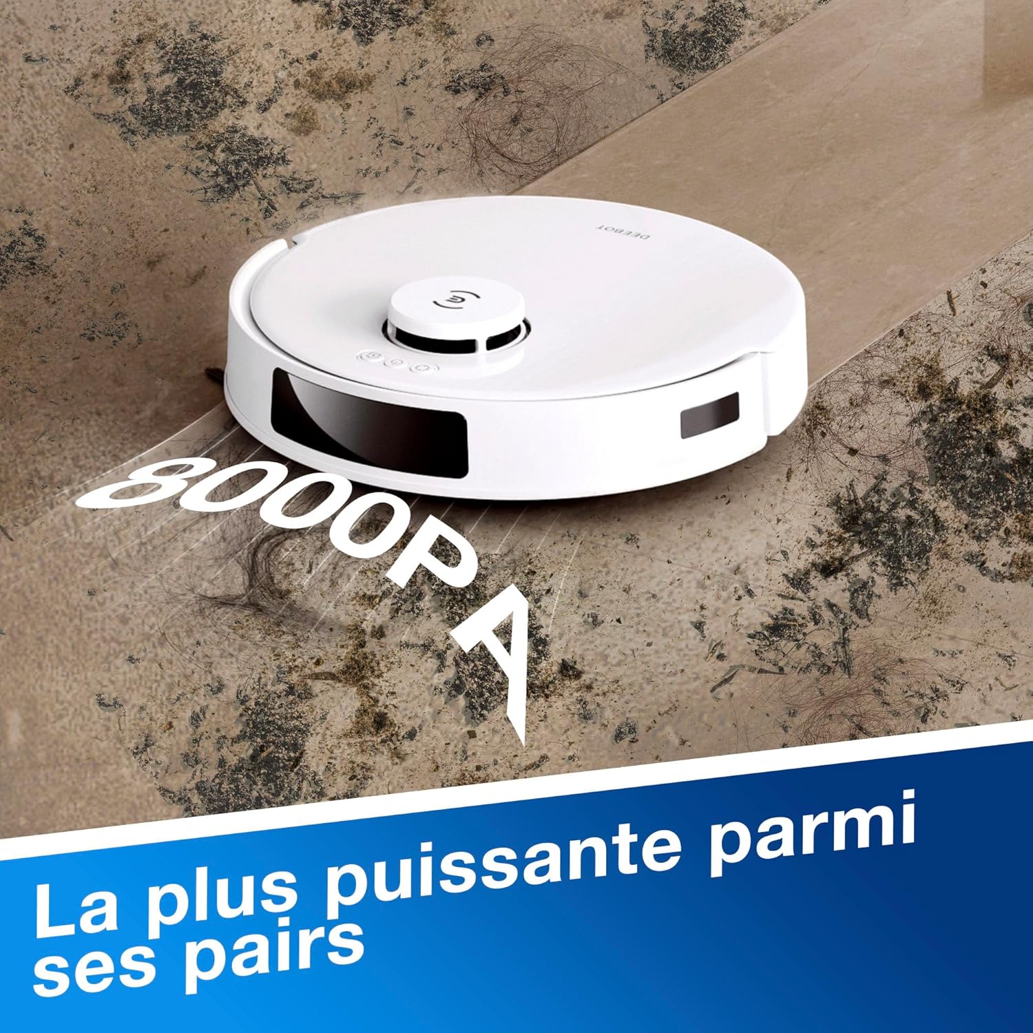 ECOVACS Aspirateur Robot DEEBOT N20 Plus, Robot Aspirateur Laveur 8000Pa avec vidange Automatique poussière, Nettoyage Autonome de 45 Jours, Batterie 300 Min, Anti-Tangle, Tapis et Poils d'animaux