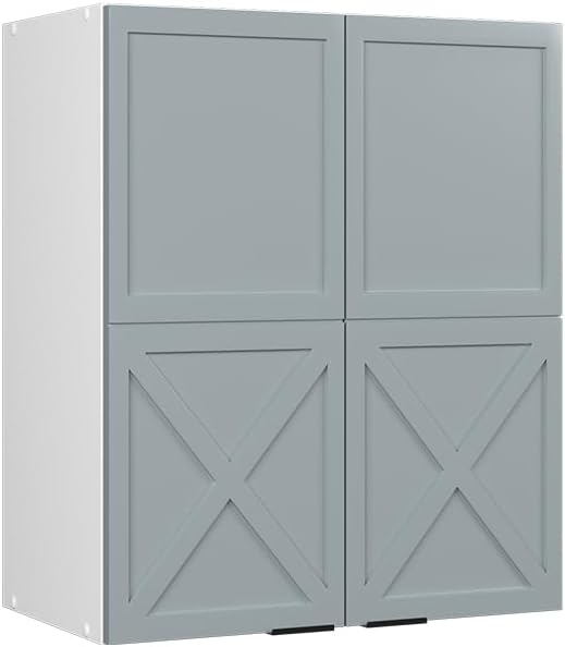 Vicco Meuble pour Four Fame-Line, Blanc Haute Brillance/Blanc, 60 cm avec étagères Ouvertes