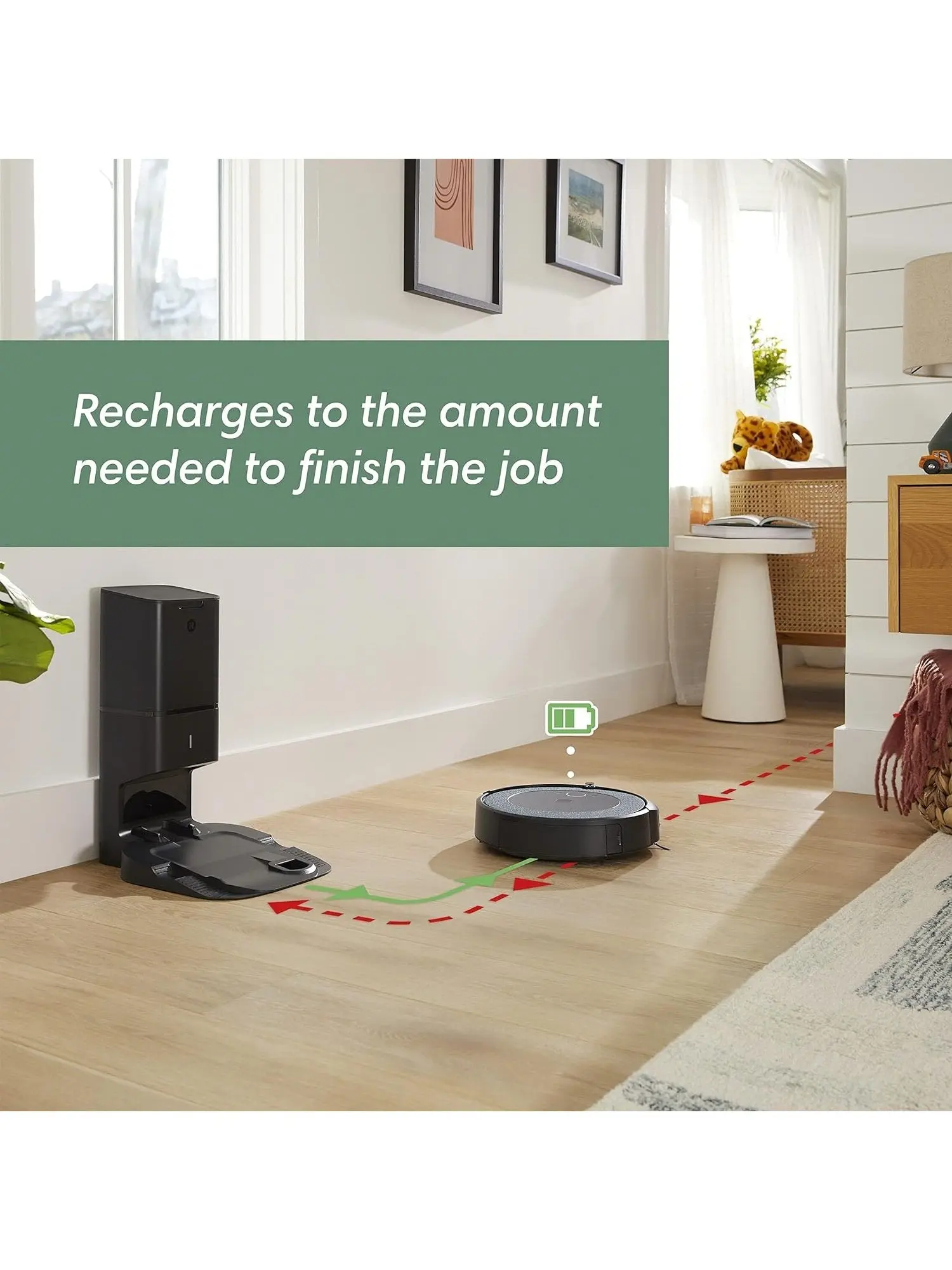 iRobot Roomba i4+ EVO Self Emptying Robot Vacuum - Empties Itself for up to 60 Days, Clean by Room with Smart Mapping, Compatible with Alexa, Ideal for Pet Hair, Carpets