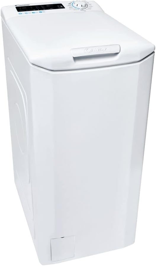 Candy Smart CSTG 28TE/1-11 Machine à laver à charge par le haut, 8 kg, 1200 tours, 17 programmes, connectivité NFC, 41 x 60 x 86 cm, classe F, blanc