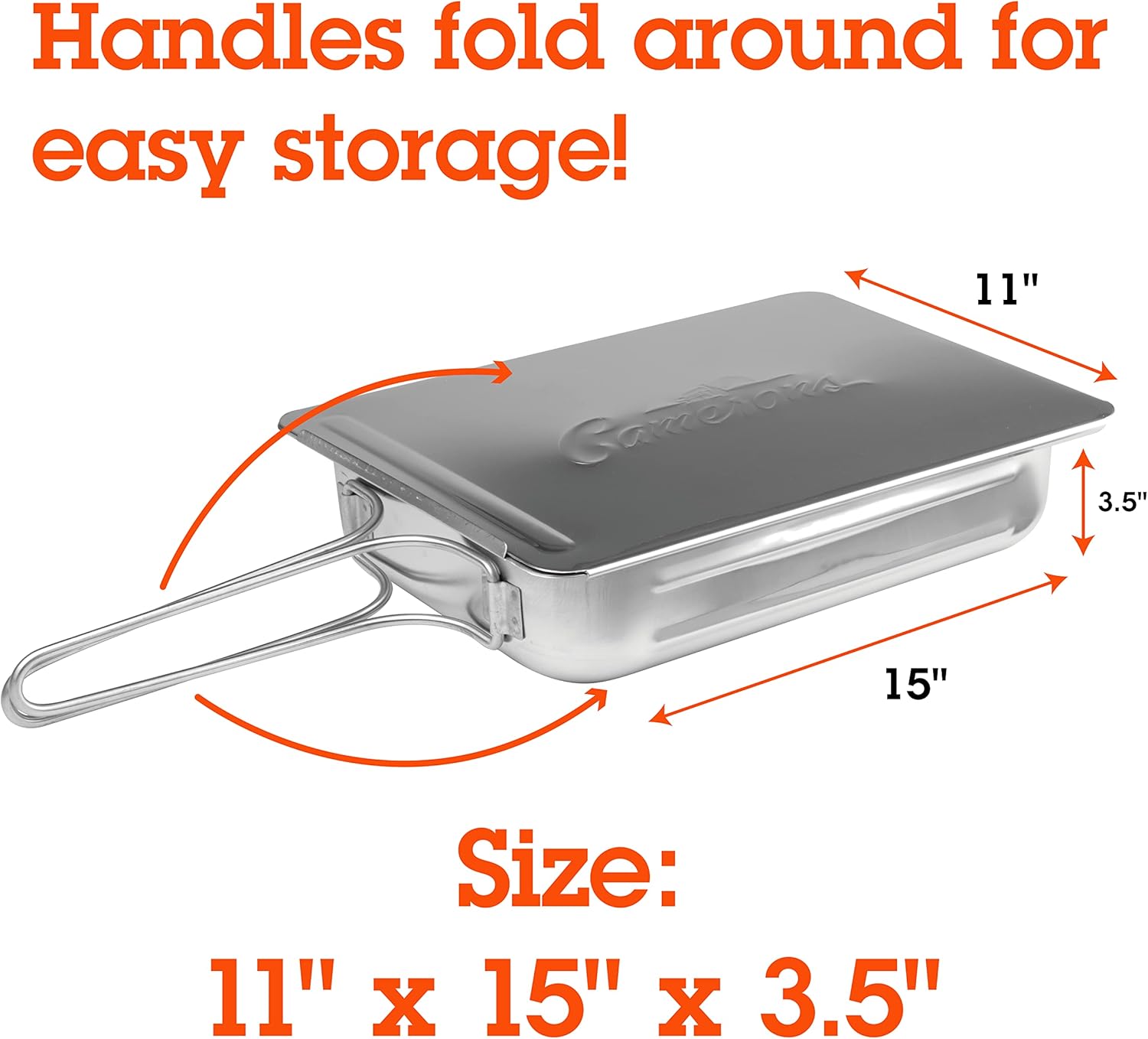 Camerons Fumoir pour cuisinière – Le fumoir Original en Acier Inoxydable avec 3 pintes de copeaux de Bois, CAM_SMKW3PTS_C31-CA
