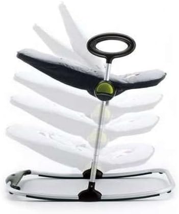 Béaba, Transat Up & Down IV, Transat Réglable en Hauteur, Unisexe pour Bébé et Enfants, 3 Positions d'Inclinaison, Harnais Sécurité 5 Points, Réducteur de Naissance, Gris minéral et miel