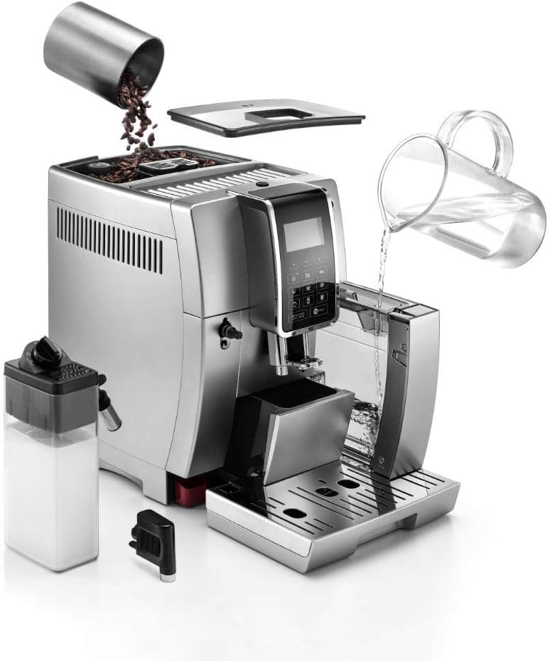 De'Longhi Dinamica Machine a Café Grain ECAM350.55.B Cappuccino et Expresso, 1.8L, Noir