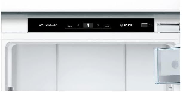 Bosch KIR81AFE0 Serie 6 Réfrigérateur encastrable, 177,5 x 56 cm, 319 L, charnière plate, fabriqué en Allemagne, VitaFresh plus 2 x fraîcheur plus longue, éclairage LED uniforme