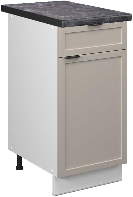 Vicco Meuble pour Four Fame-Line, Blanc Haute Brillance/Blanc, 60 cm avec étagères Ouvertes