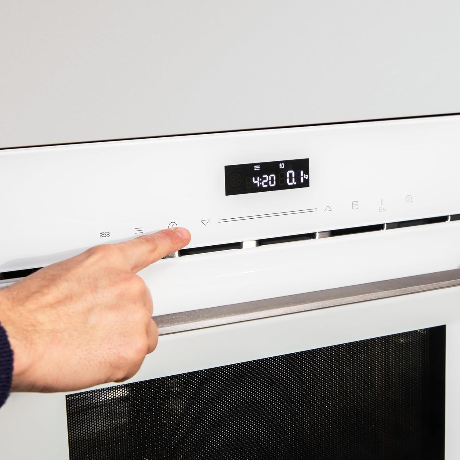 Cecotec Four à micro-ondes encastrable 60x45cm Bolero Hexa MW703800 Glass Grey. 1450W, 34L, fonction micro-ondes, mode grill, décongélation, menu automatique, cuisson rapide, minuterie électronique