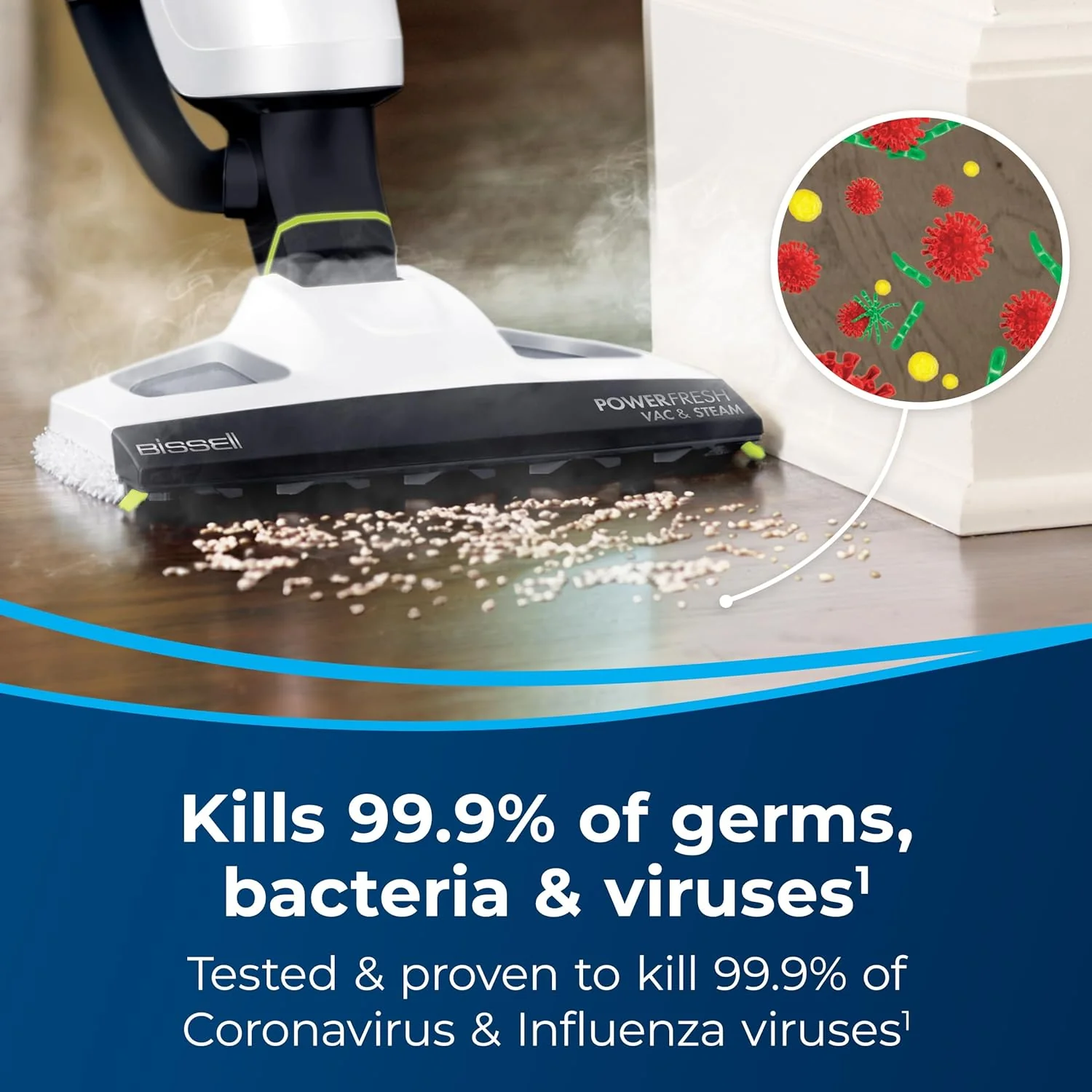 Bissell, 2747A PowerFresh Vac & Steam All-in-One Vacuum and Steam Mop, Detachable for Hard Floor