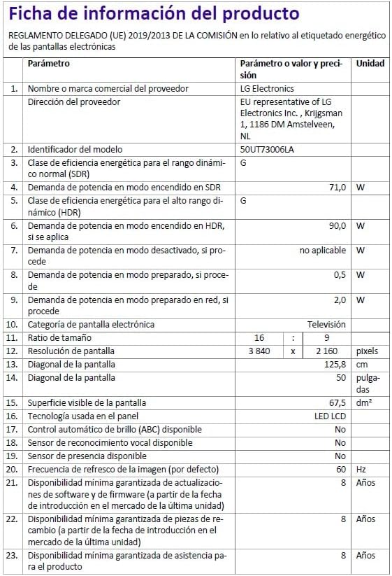 LG TV LED 2024 | 50UT73 | 50 Pouces | UHD | Processeur α5 gen 7 AI 4K, Noir