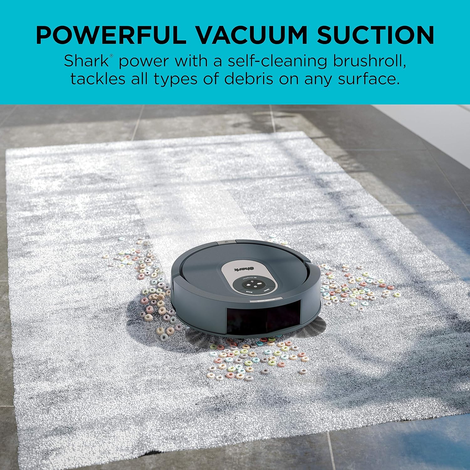 Shark AI Robot Vacuum, Smart Mapping|Scheduling|Pet Hair Pick Up|Logical Navigation, Black/Silver (RV2001), Carpet
