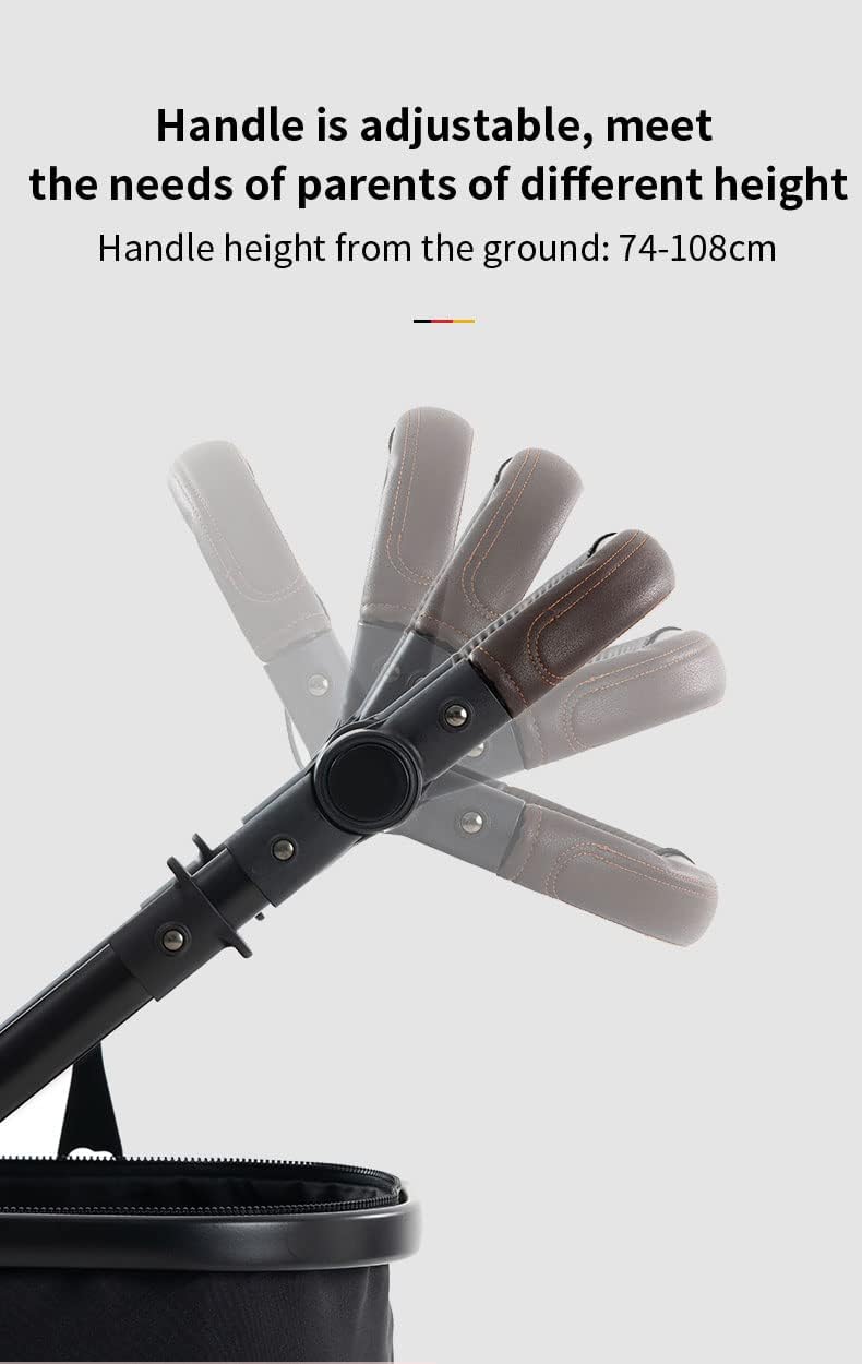 YAZOCO Poussettes 3 en 1 Citadines Poussettes Combinées Poussette Tricycle Baby Walker Poussette Haute Paysage Poussettes Pliantes Trolley Bébé Landau pour 0-36 (1 Noir)