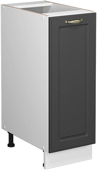 Vicco Meuble pour Four Fame-Line, Blanc Haute Brillance/Blanc, 60 cm avec étagères Ouvertes