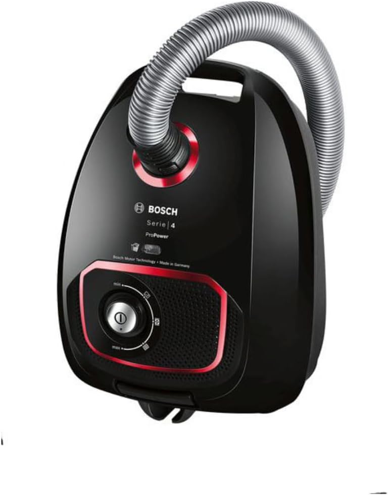 Bosch Electroménager Série 4, BGBS4POW1, aspirateur traîneau avec Sac ProPower Ultra-performant, Rayon d'action de 10 m, Nettoyage Multi-sols, léger, 850 W, avec Accessoires, Noir