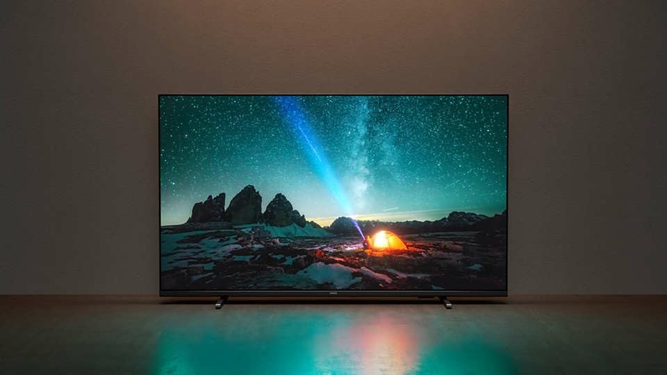 Philips 50PUS7609 Smart TV LED 4K - Écran 50 Pouces avec Plate-Forme Pixel Precise Ultra HD Titan OS et Son Dolby Atmos, Fonctionne avec Alexa et l’Assistant Vocal Google - Gris Anthracite