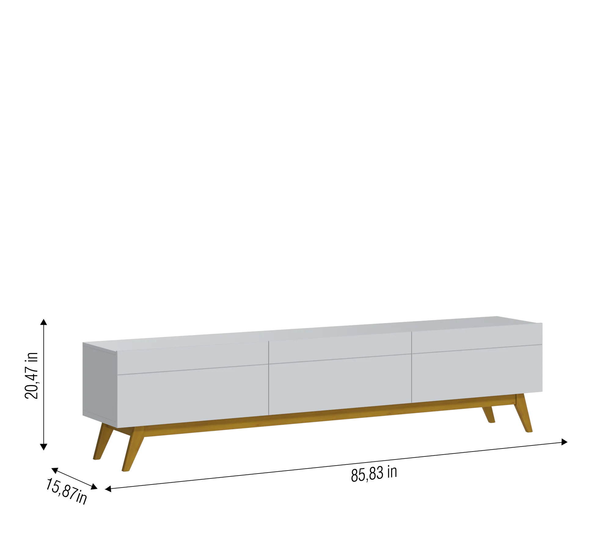 MEUBLE TV CLASSIC 3G 2.2 BRANCO ACETINADO 1069