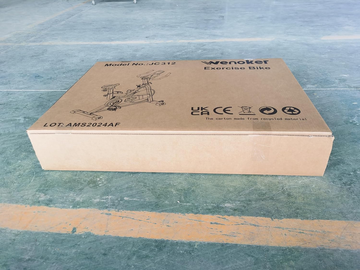 Wenoker Vélo d'Appartement Spinning, Résistance Magnétique Ajustable, Vélo d'Exercice à Siège Confortable et Écran, Entrainement Cardio Home Trainer, capacité de charge de 160 kg