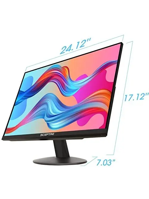Sceptre IPS 27-Inch Business Computer Monitor 1080p 75Hz with HDMI VGA Build-in Speakers, Machine Black 2020 (E275W-FPT), 27