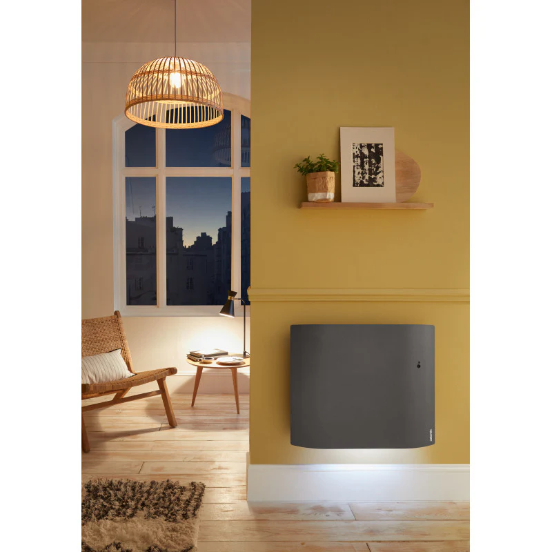 Radiateur Connecté Lumineux Horizontal Divali 750w Gris étoilé   507623 Atlantic