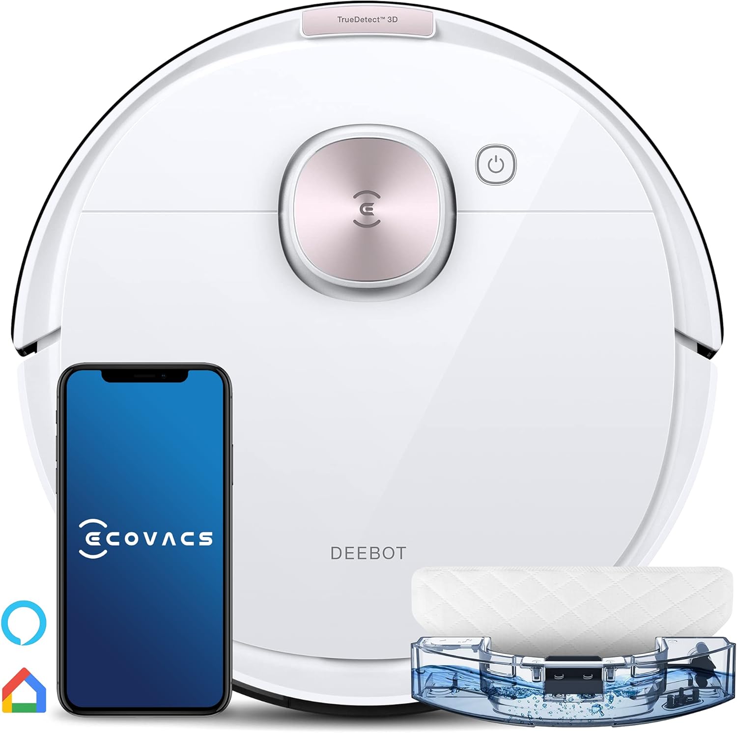 ECOVACS Aspirateur Robot DEEBOT N20 Plus, Robot Aspirateur Laveur 8000Pa avec vidange Automatique poussière, Nettoyage Autonome de 45 Jours, Batterie 300 Min, Anti-Tangle, Tapis et Poils d'animaux