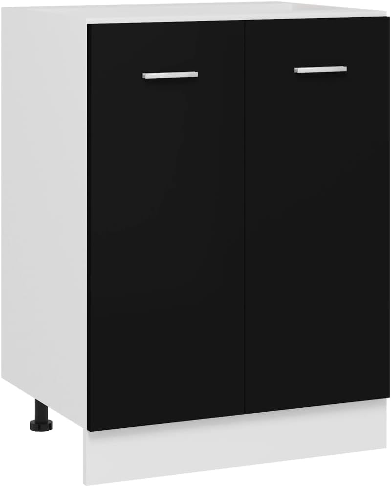 vidaXL Armoire à Micro-Ondes Placard Armoire de Rangement Meubles de Cuisine avec 4 Etagères Intérieur Maison Gris Béton 60x57x207 cm Aggloméré