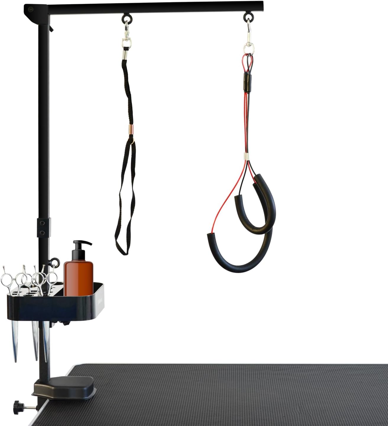 SHELANDY Bras de toilettage pour animaux de compagnie avec collier de serrage pour chiens de grande et petite taille – Hauteur réglable de 88,9 cm