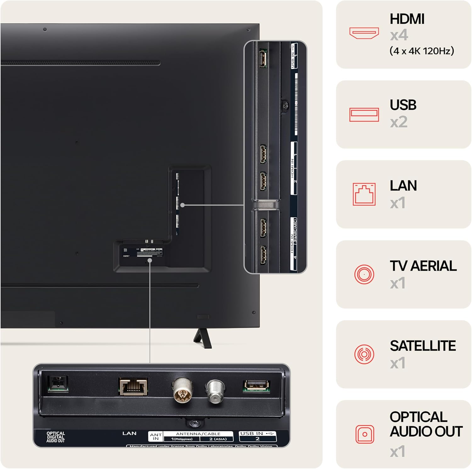 LG TV LED 2024 | 50UT73 | 50 Pouces | UHD | Processeur α5 gen 7 AI 4K, Noir