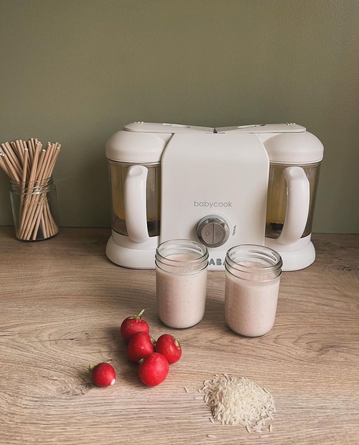 BÉABA, Babycook Duo Robot Bébé 4 en 1 Mixeur-Cuiseur, Cuisson Vapeur rapide 15min , Diversification alimentaire, Petits pots bébé maison, Contenance XXL 2200 ml, Noir