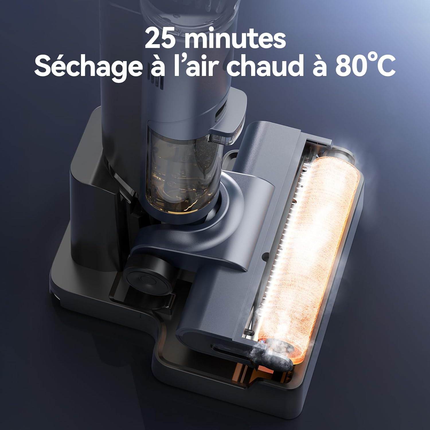 JONR ED12 Aspirateur Eau et Poussière, Aspirateur et Balai à Franges sans Fil 4 en 1, Brosse Rouleau de Nettoyage des Bords, Fonction d’Auto-Nettoyage, pour Sols Durs, Poils d'animaux