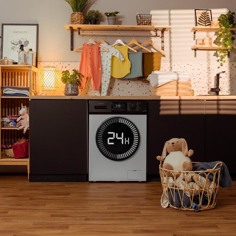 Cecotec Lavadora 8 Kg Carga Frontal Bolero Dresscode 8500 Inverter A. 1900 W, 1400 rpm, Motor Inverter Plus, Bajo Consumo, 16 Programas, SteamMax, Delay Start, Blanco