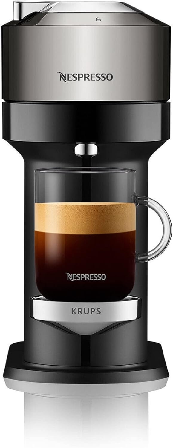 Nespresso Machine à café à capsules DeLonghi ENV 120.BWAE Vertuo Next Premium avec mousseur à lait, marron