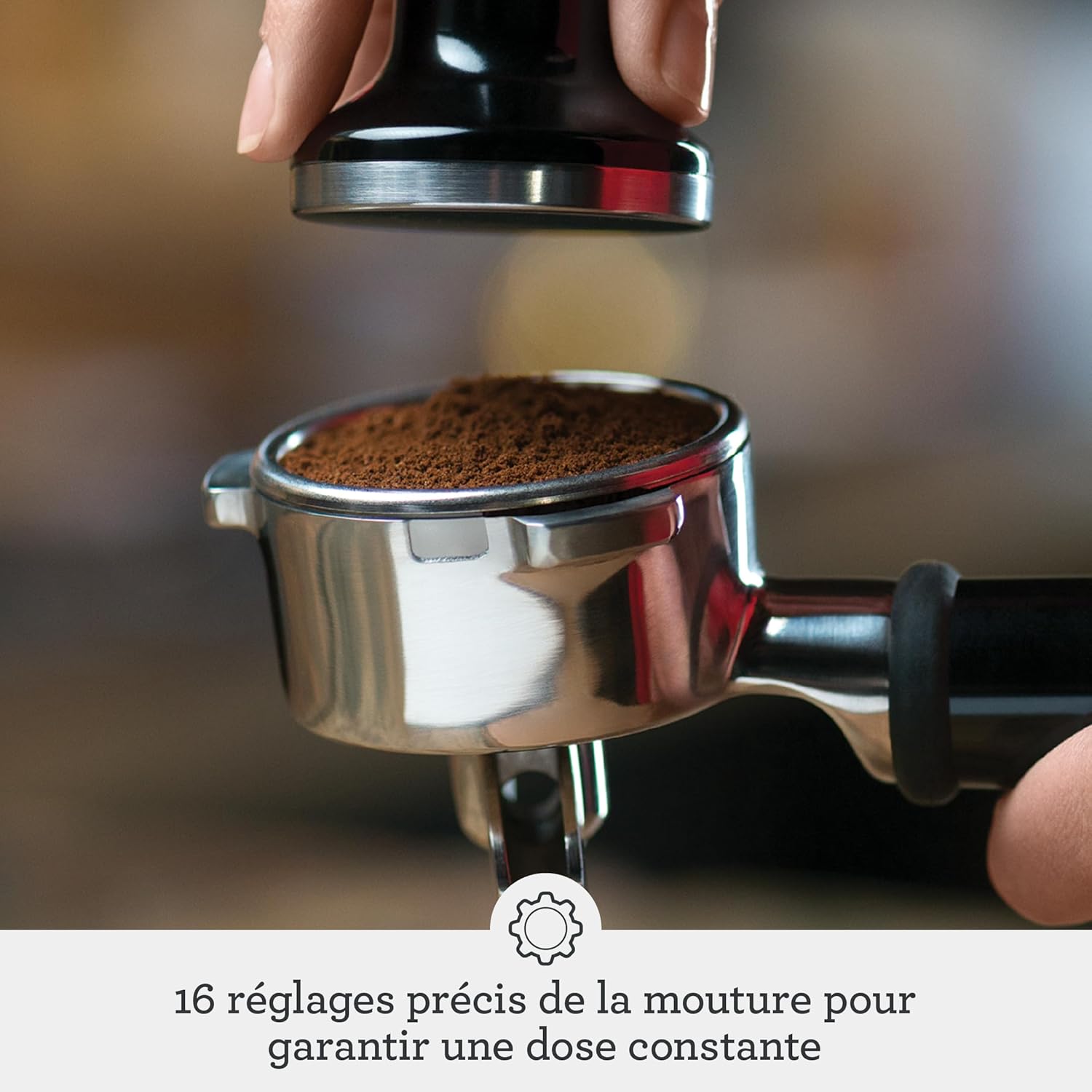 Sage - The Barista Express - Machine à Café à Grain avec Mousseur à Lait Manuel - Acier Inoxydable Brossé