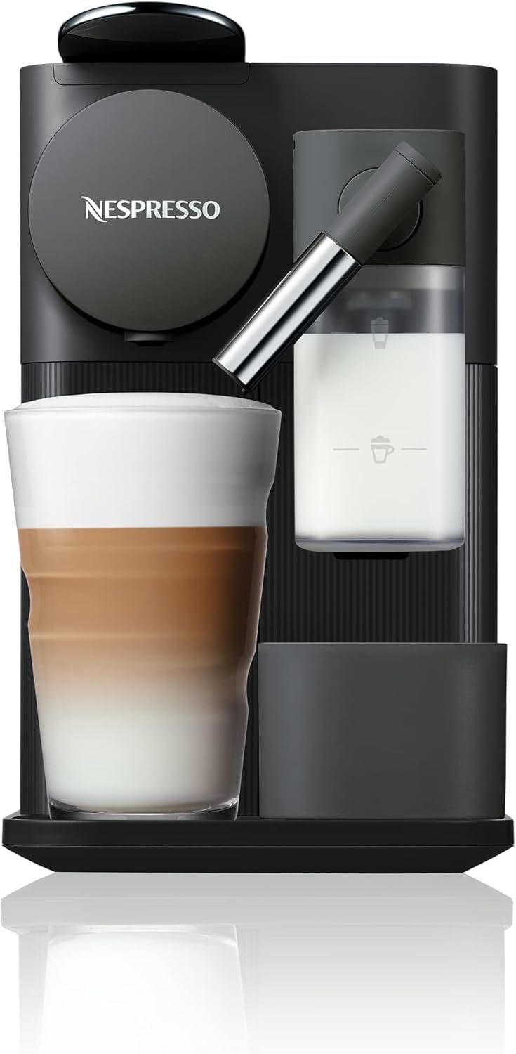 De'Longhi Nespresso Lattissima One Evo EN510.B, Machine a Café Capsule, Expresso et Cappuccino, 1450W, Noir