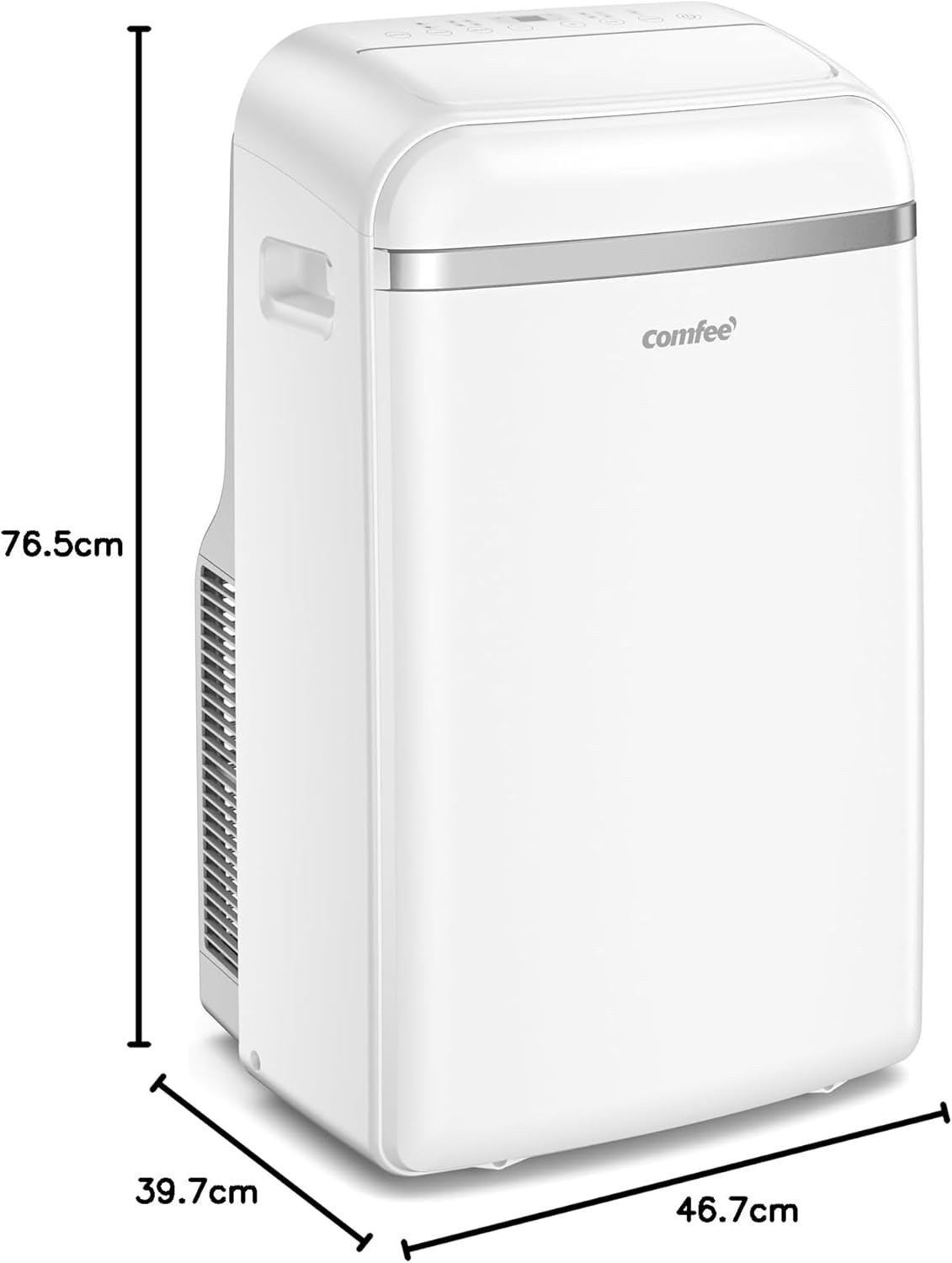 COMFEE' Climatiseur Mobile 9000 BTU/h 2,6kW, 3-EN-1 Refroidisseur Déshumidificateur Ventilateur, Fonction Follow me, Minuterie, Mode nuit, Pour salon et maison de 33㎡/88m³, MPPH-09CRN7, R290