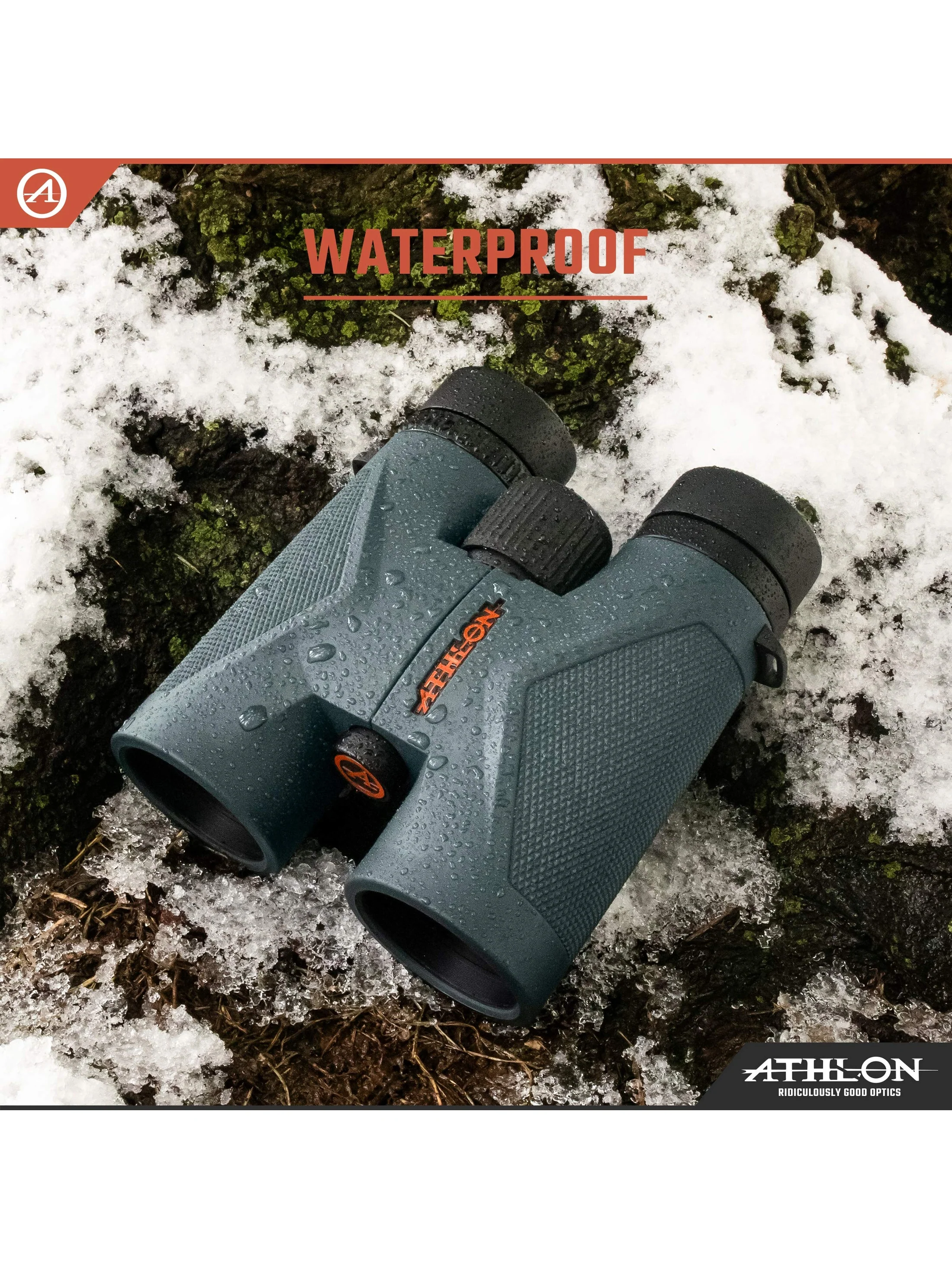 Athlon Optics 8x42 Midas UHD Gray Binoculars with ED Glass for Adults and Kids, High-Powered Binoculars for Hunting, Birdwatching, and More