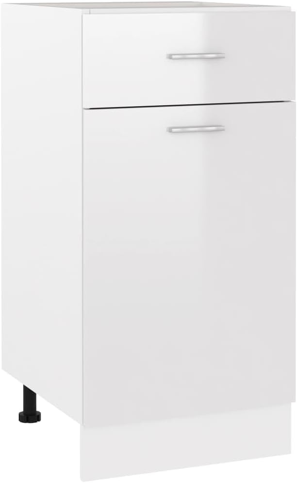 vidaXL Armoire à Micro-Ondes Placard Armoire de Rangement Meubles de Cuisine avec 4 Etagères Intérieur Maison Gris Béton 60x57x207 cm Aggloméré