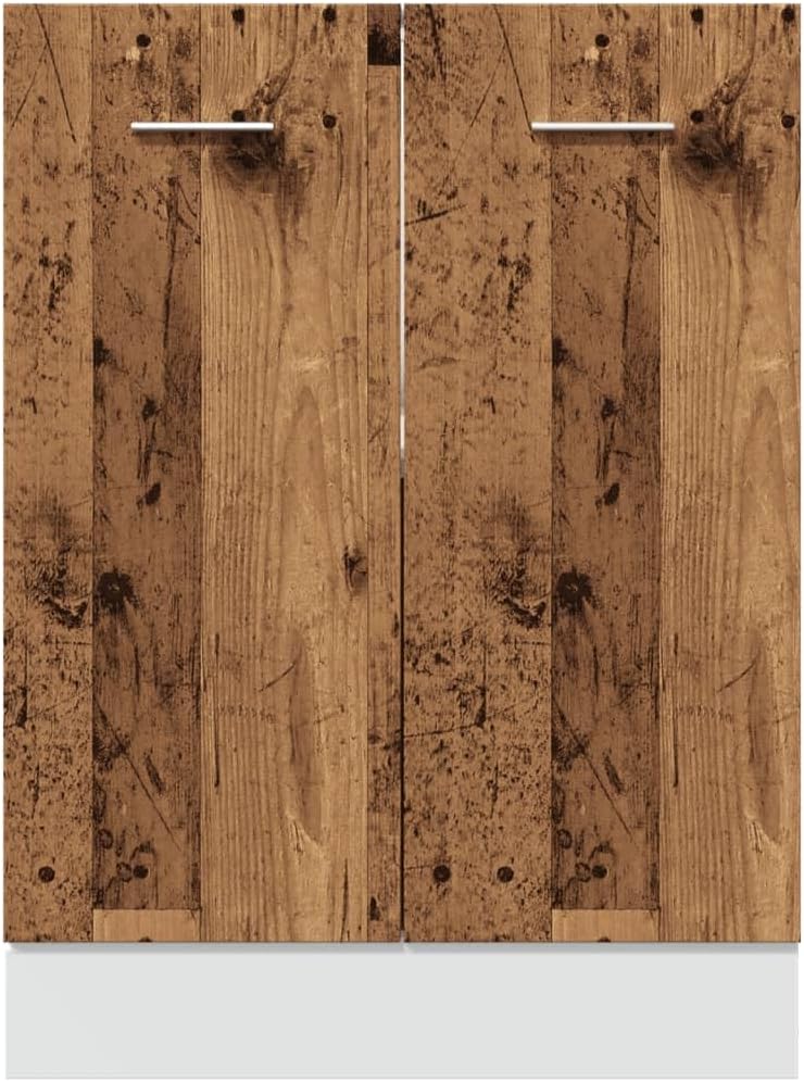 vidaXL Armoire à Micro-Ondes Placard Armoire de Rangement Meubles de Cuisine avec 4 Etagères Intérieur Maison Gris Béton 60x57x207 cm Aggloméré