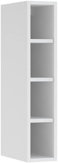 Vicco Meuble pour Four Fame-Line, Blanc Haute Brillance/Blanc, 60 cm avec étagères Ouvertes