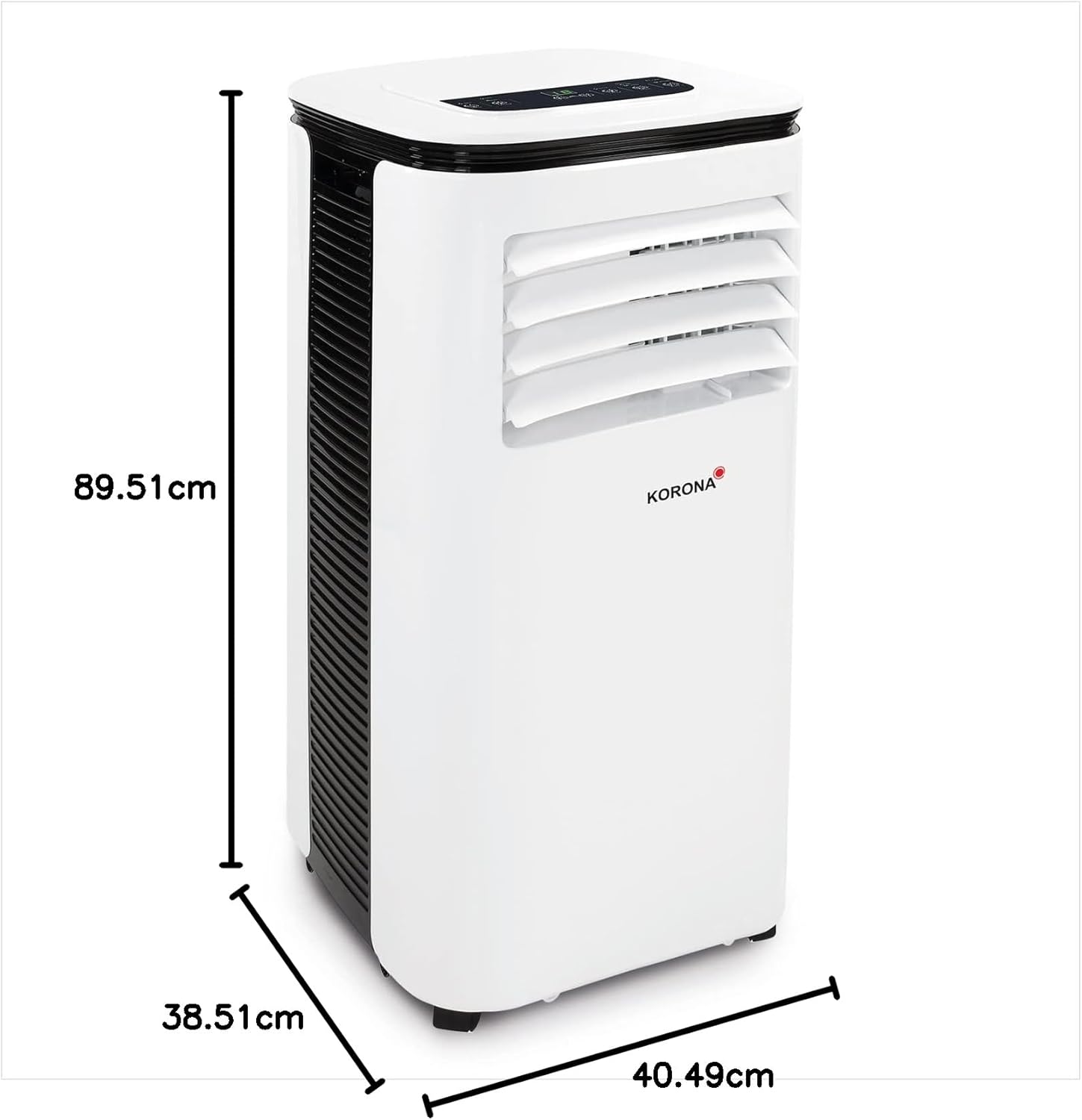 Korona 82001 Climatiseur mobile Iceberg 9.0 ECO | 9000 BTU/h | Monobloc 3en1 - Refroidisseur, déshumidificateur, ventilateur | Avec tuyau d'évacuation d'air pour la fenêtre | Pièces jusqu'à 34 m²