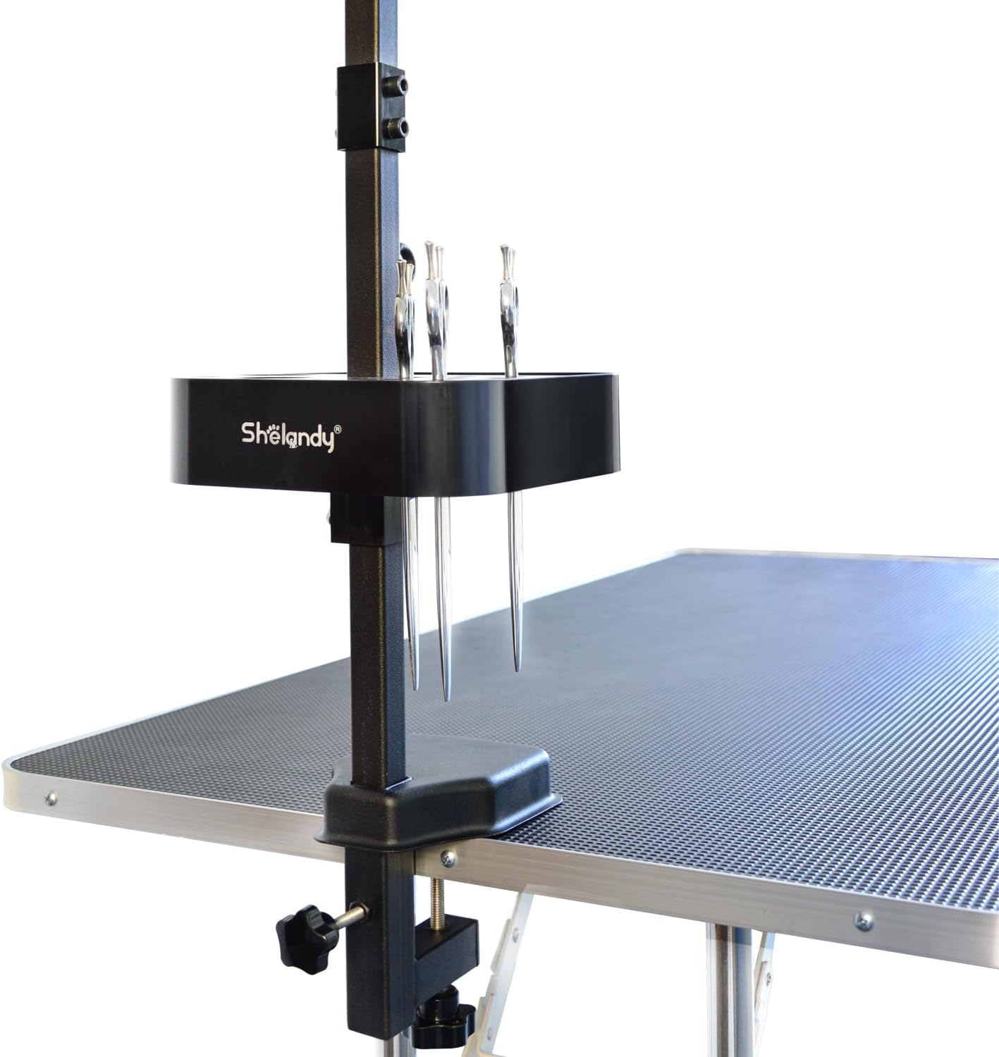 SHELANDY Bras de toilettage pour animaux de compagnie avec collier de serrage pour chiens de grande et petite taille – Hauteur réglable de 88,9 cm