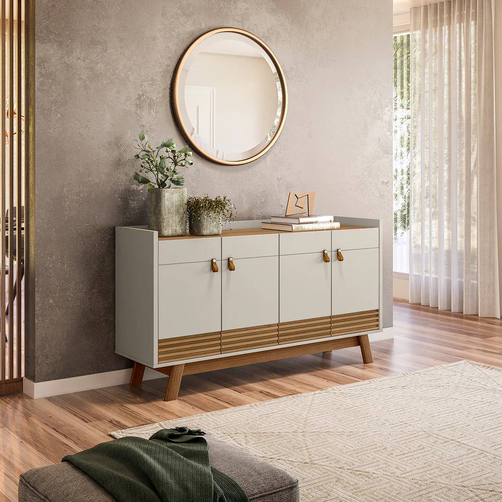 BUFFET TABLE ABRUZZO ALMOND OFF WHITE