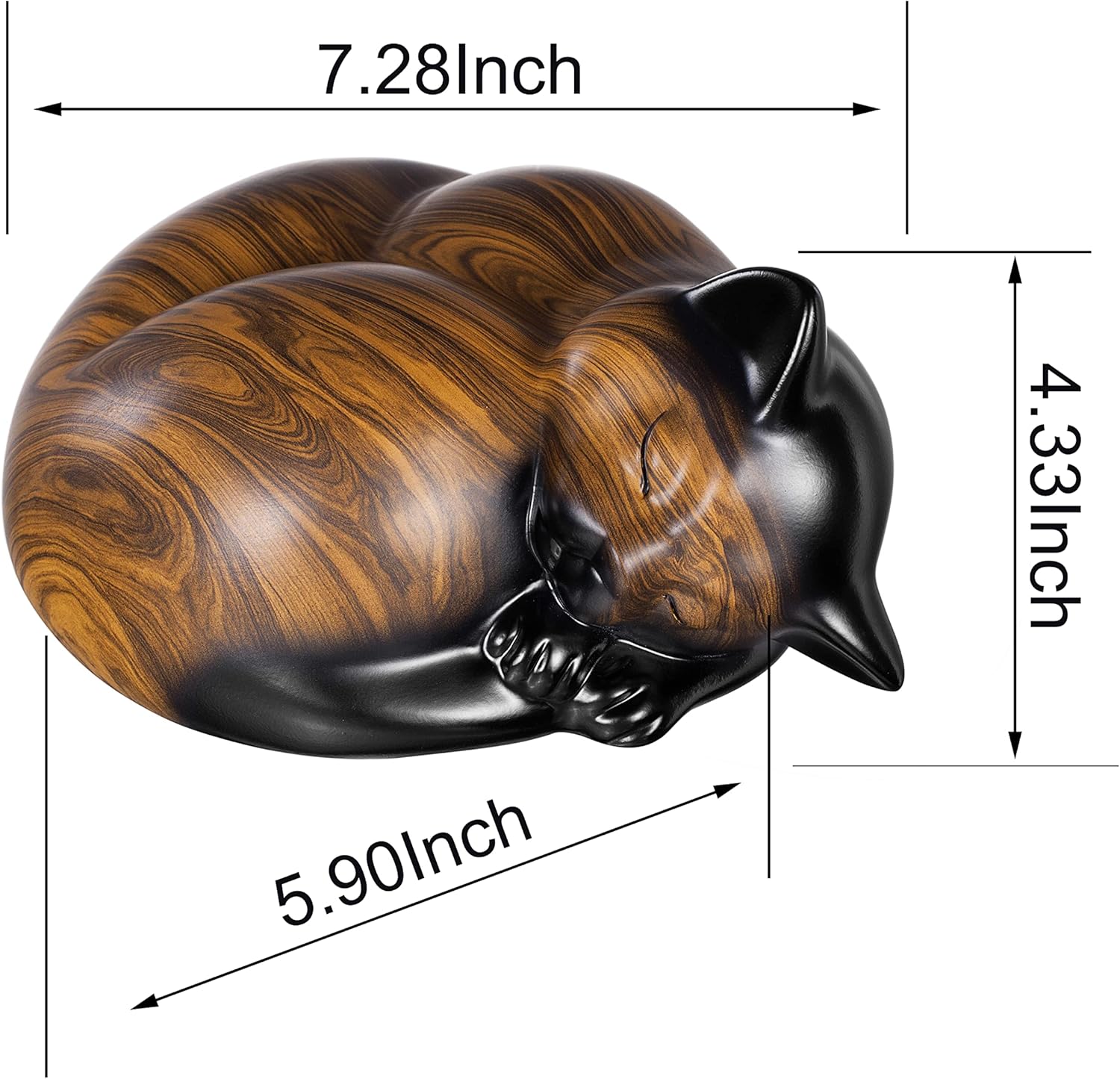 Kriss Art Urne pour animal de compagnie, urne de crémation en résine pour chat, urne pour cendres, urne pour petit animal