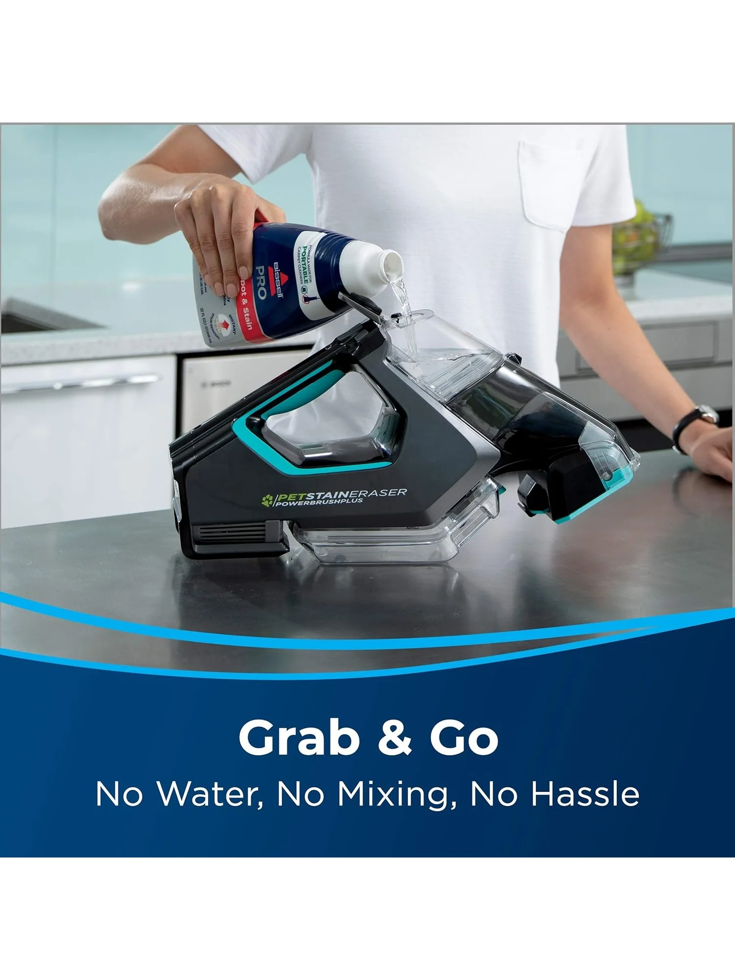 BISSELL Pet Stain Eraser PowerBrush, 20-min runtime, DirtLifter PowerBrush, Stationary Pet Tool,