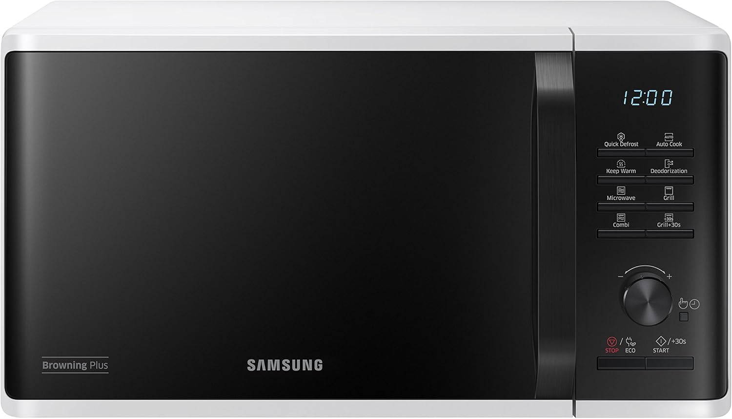 Samsung Four à micro-ondes Grill Advanced, MG23K3515CK/ET, cuisson croustillante, AutoCook, Micro-ondes + Grill 800W + 1100W 23L 49L x 27,5H x 39P cm Noir
