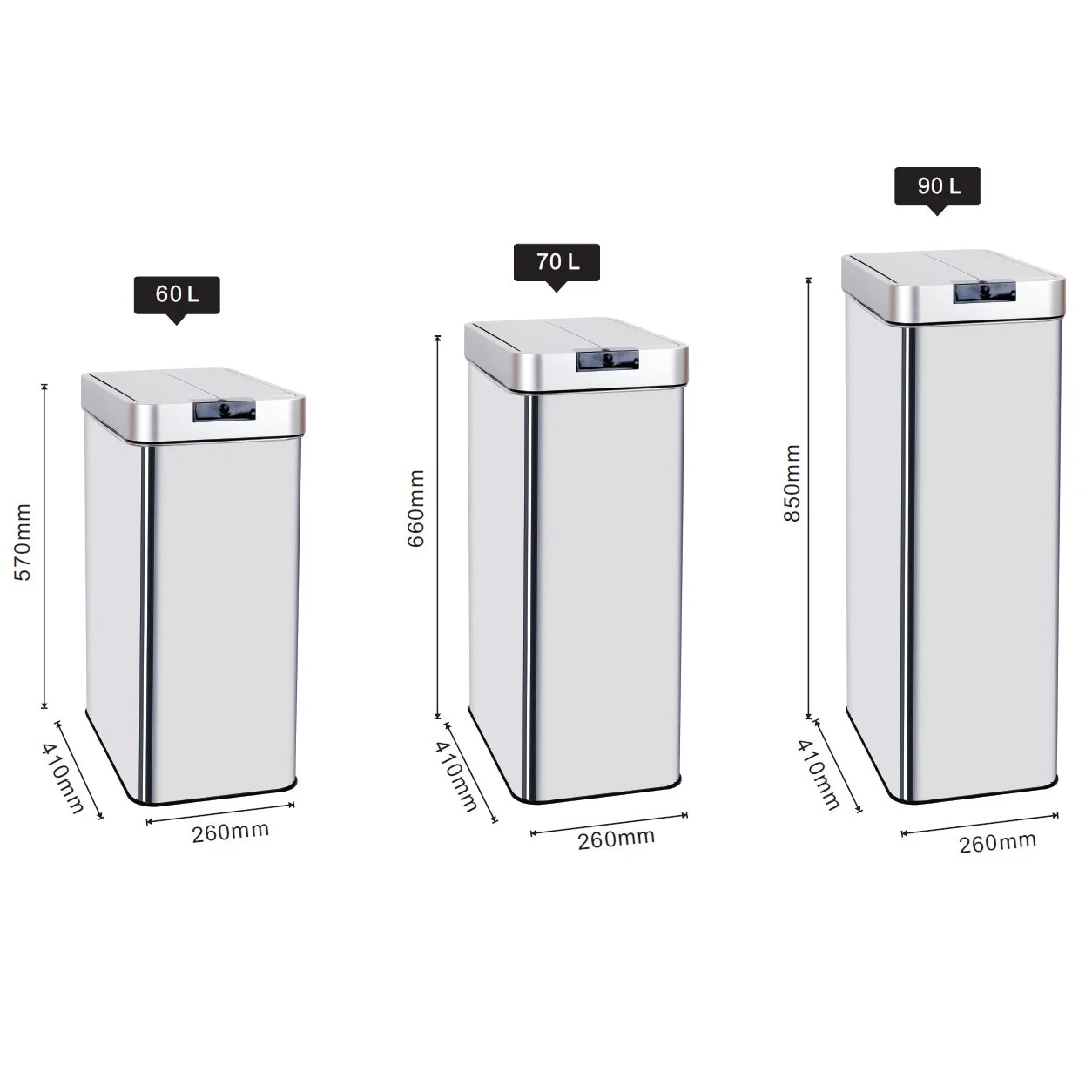 Poubelle de cuisine automatique silverlake 90 L Kitchen Move