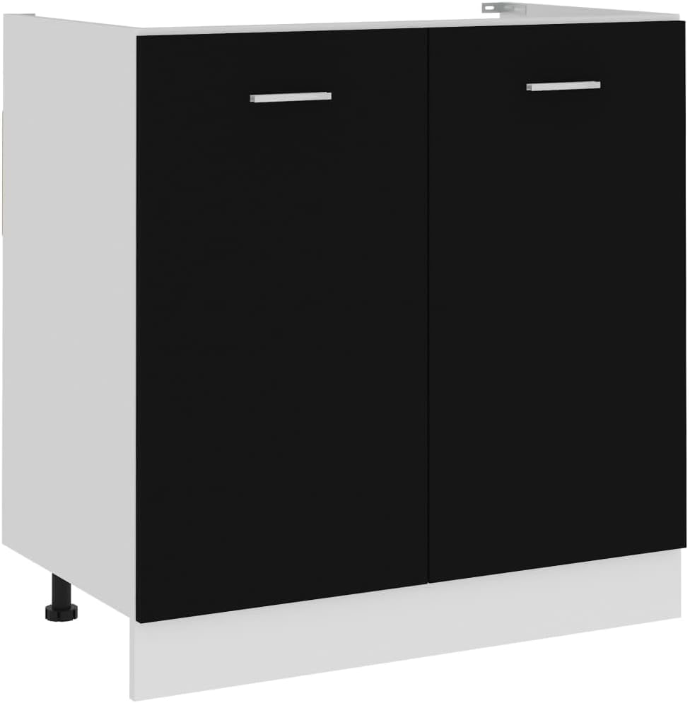 vidaXL Armoire à Micro-Ondes Placard Armoire de Rangement Meubles de Cuisine avec 4 Etagères Intérieur Maison Gris Béton 60x57x207 cm Aggloméré